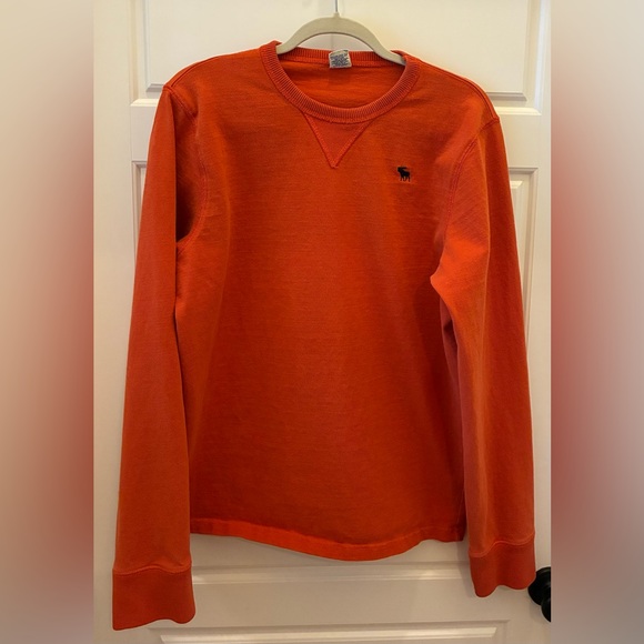 Abercrombie & Fitch Other - Abercrombie & Fitch Y2K Orange Moose Logo Crewneck Sweat Men’s LG 100% Cotton